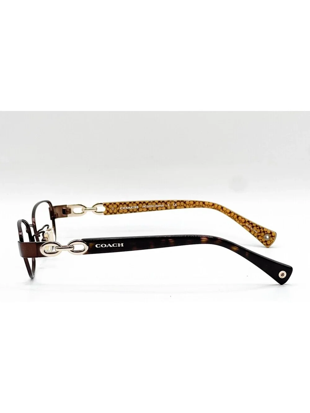 Coach Hc 5054 9187 Satin Brown/Dark Tortoise Gold Authentic Eyeglasses 49-17-135